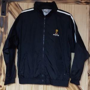 Vintage 90s Tweety Looney Tunes Adidas Style Windbreaker W/Hidden Hood Small